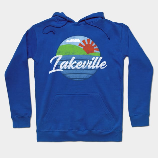 Retro Lakeville Minnesota Distressed T-Shirt Hoodie by lucidghost